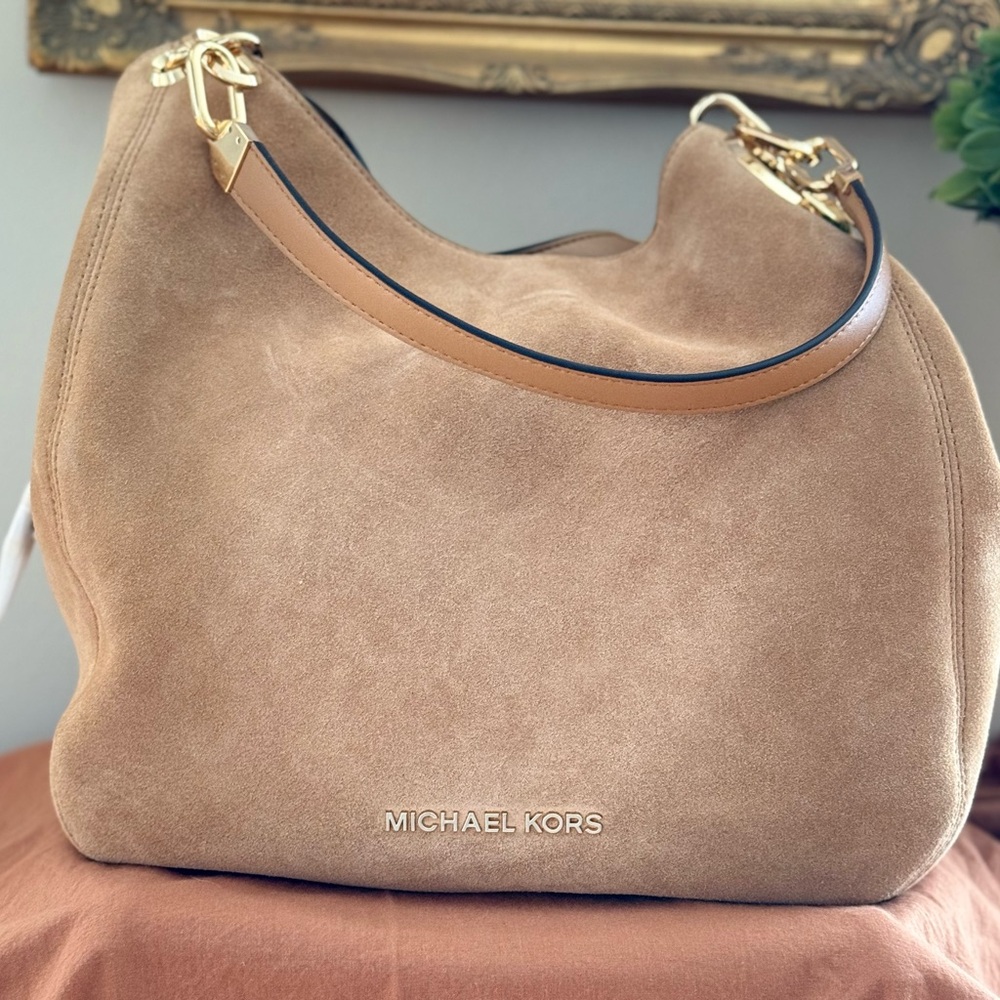 Michael Kors Camel Suede Hobo Bag